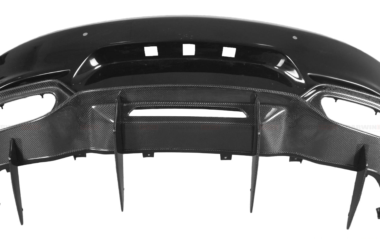 2017 - 2021 Mercedes Benz AMG GT/GTS IMP Performance Partial Carbon Fiber Rear Bumper w/ Diffuser